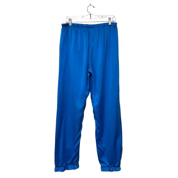 Cold Posh Mulberry Silk Pajama Pants Bottoms Blue Lightweight Drawstring Sz L - Picture 3 of 6